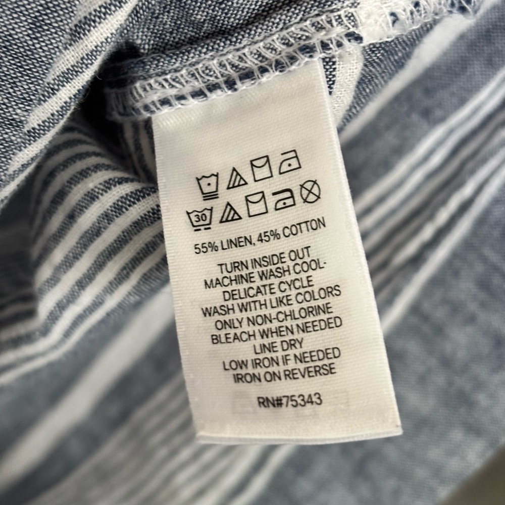 Sigrid Olsen Linen Striped Top - Picture 5 of 8
